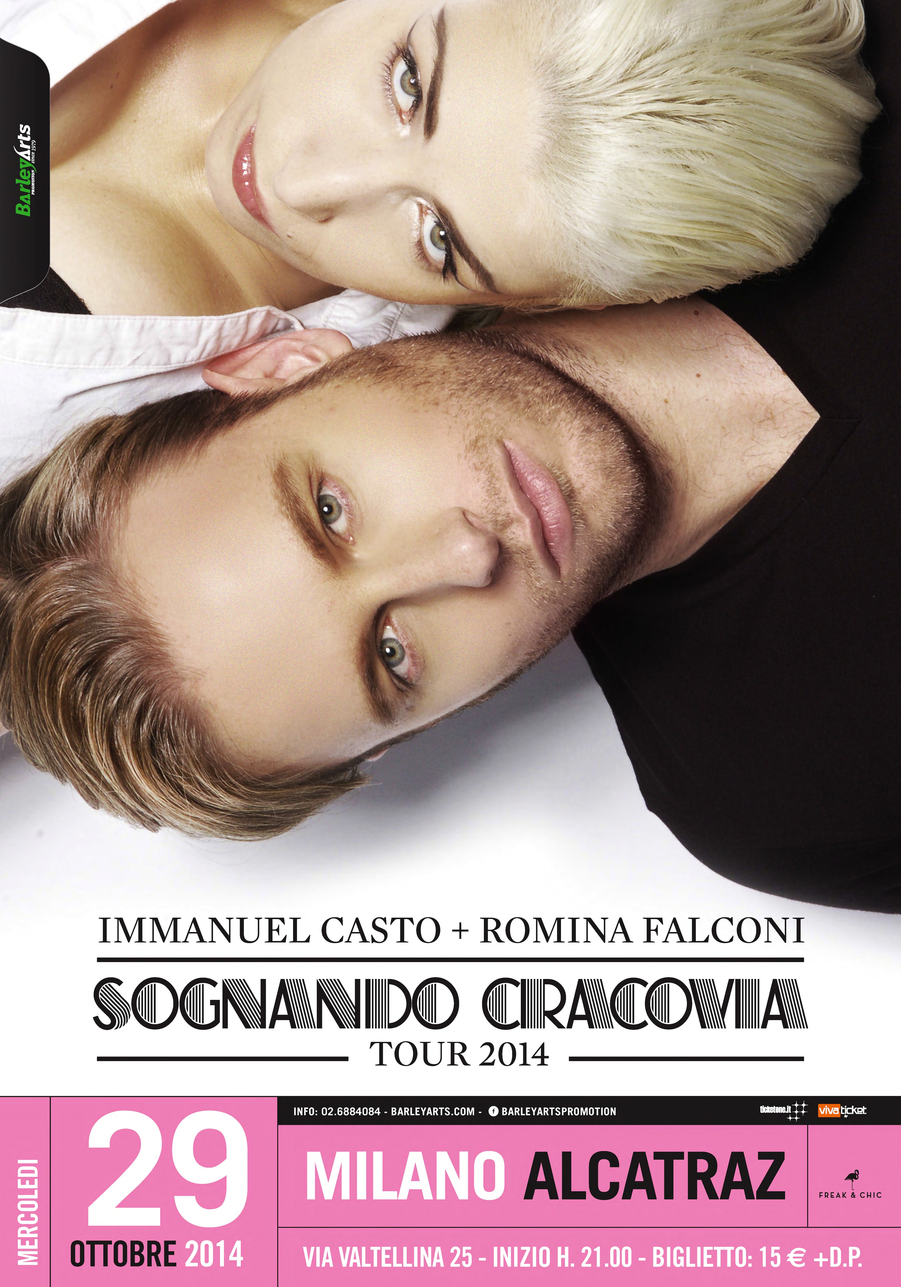 IMMANUEL CASTO + ROMINA FALCONI: le date del ‘Sognando Cracovia Tour’