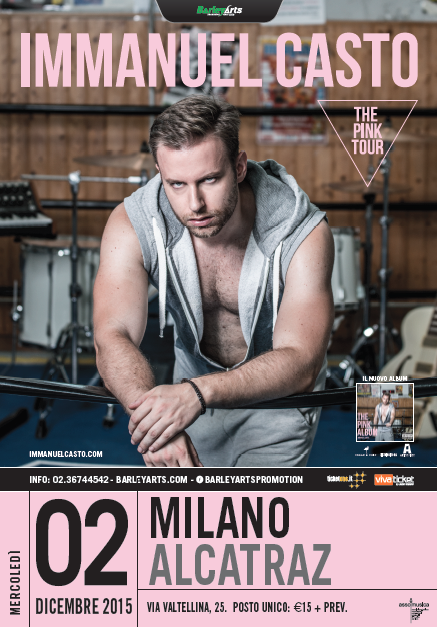 IMMANUEL CASTO torna live con THE PINK TOUR